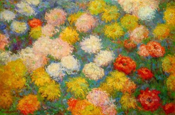 Crisantemos Claude Monet Pinturas al óleo
